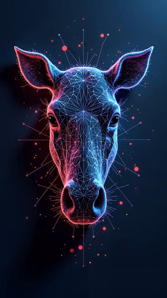 Neon Giraffe Illustration