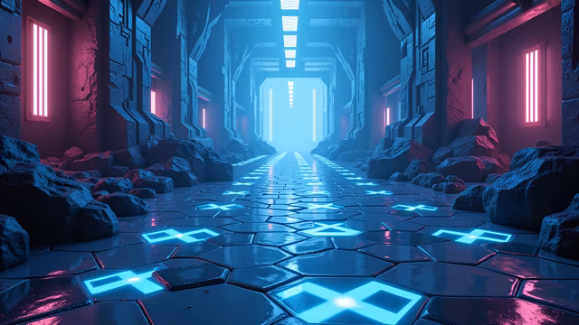 Neon Pathway Illustration
