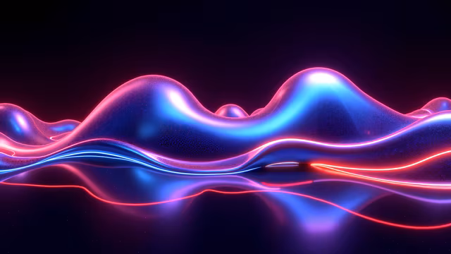 Neon Waves Illustration