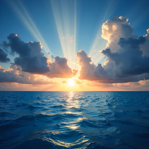 Ocean Sunset Illustration