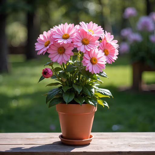 Pink Daisy Pot