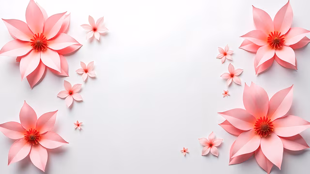 Pink Flowers Illustration