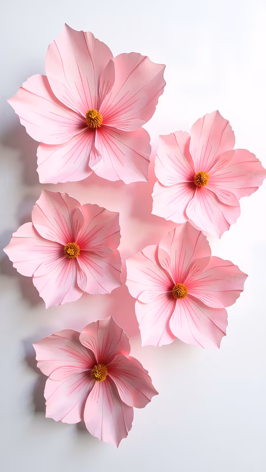 Pink Flowers Illustration