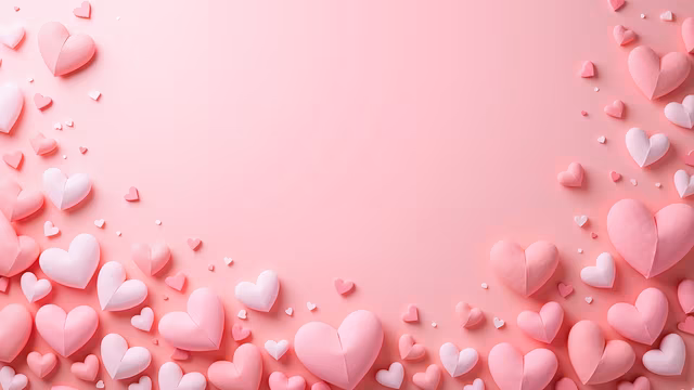 Pink Hearts Illustration