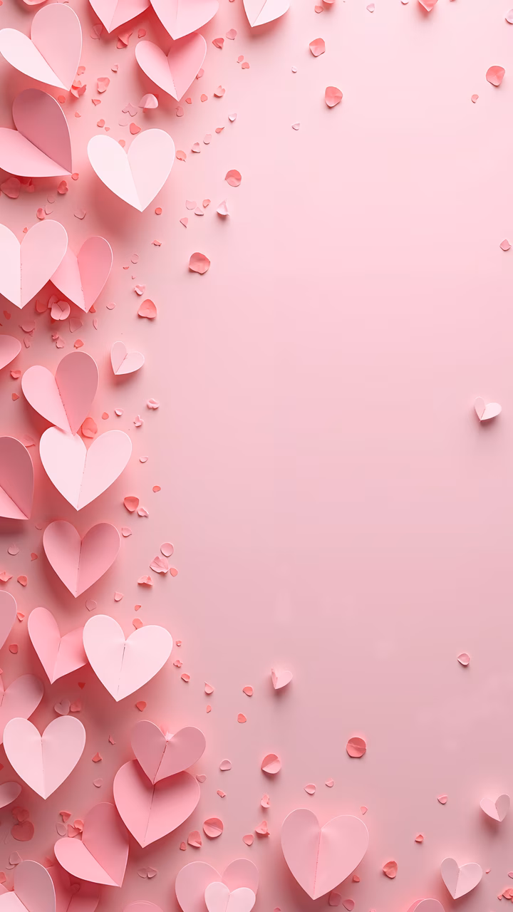 Romantic pink hearts illustration for Valentine's Day celebrations.
