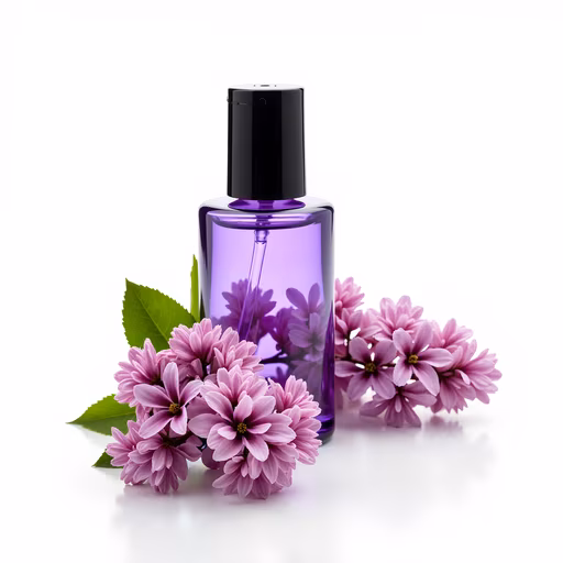 Purple Bottle with Flowers