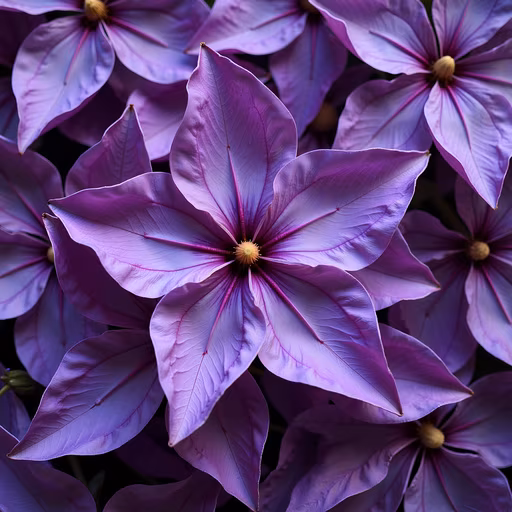 Purple Flowers Illustration
