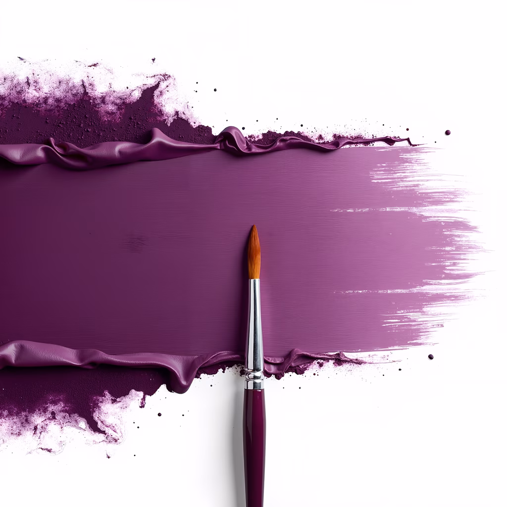 Vibrant purple paint splash on white background, artistic illustration