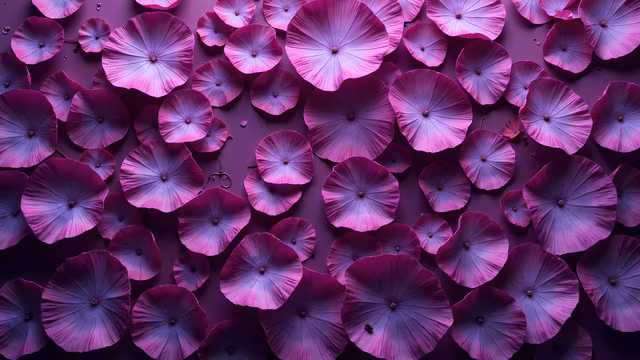 Purple Umbrellas Illustration