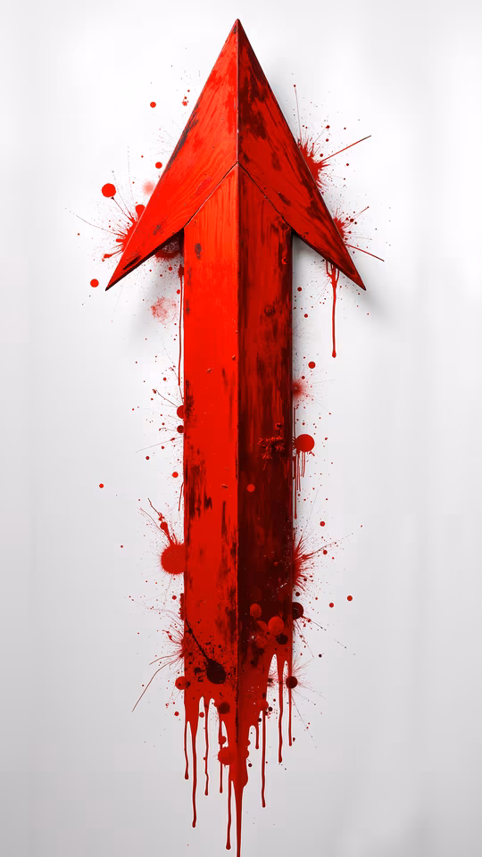 Red Arrow Splatter Illustration