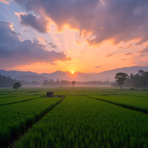 Rice Fields at Dawn