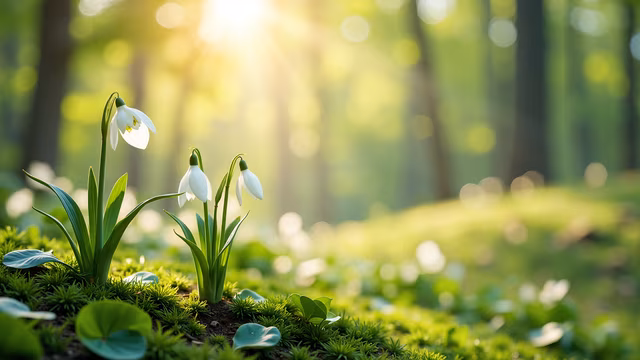 Snowdrops in the Forest