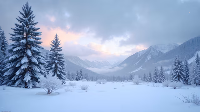 Snowy Mountain Landscape