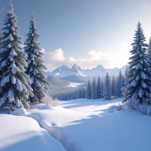 Snowy Mountain Landscape