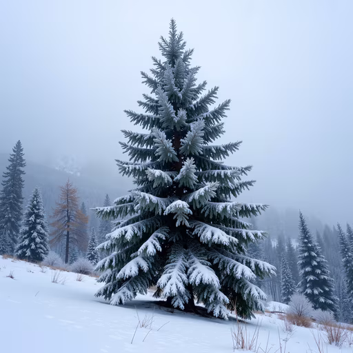 Snowy Pine Tree