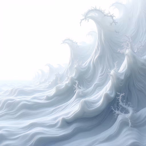 Snowy Waves Illustration