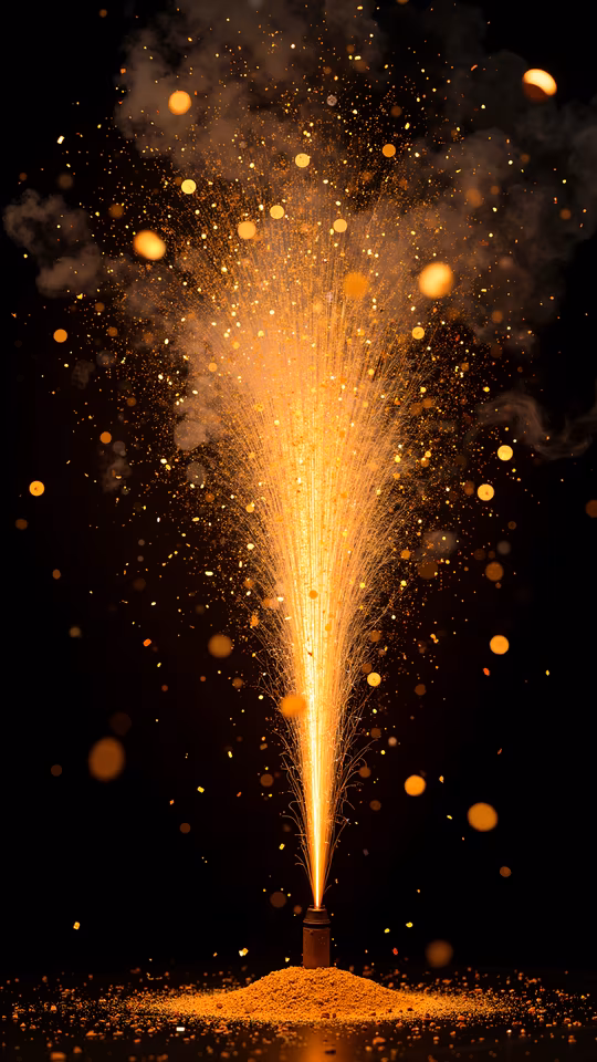 Sparkling Fireworks Illustration