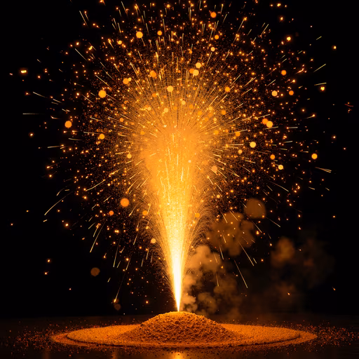 Sparkling Fireworks Illustration