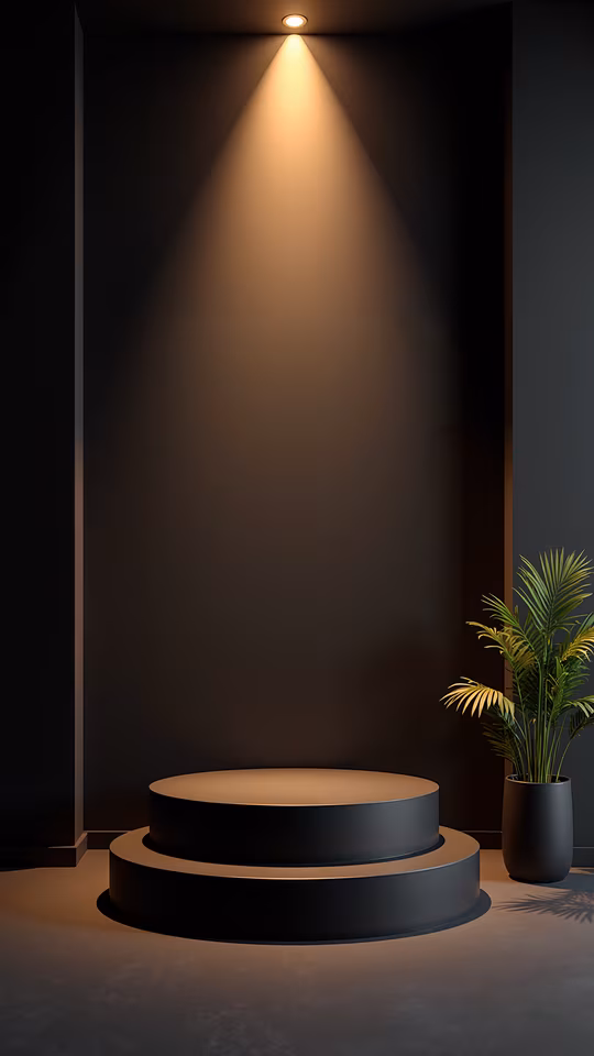 Spotlighted Podium