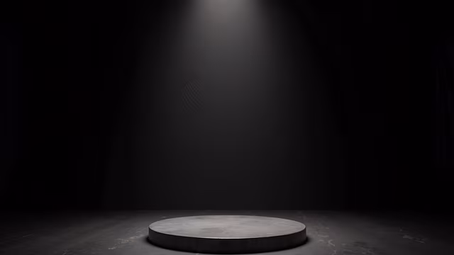 Spotlighted Podium