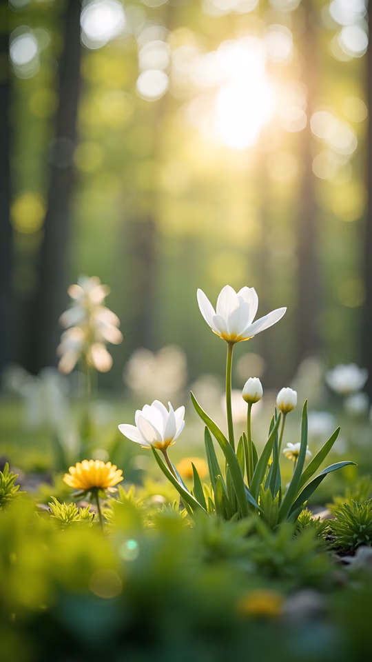 Spring Tulips in the Forest