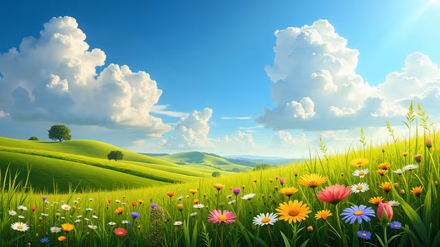Summer Landscape Illustration