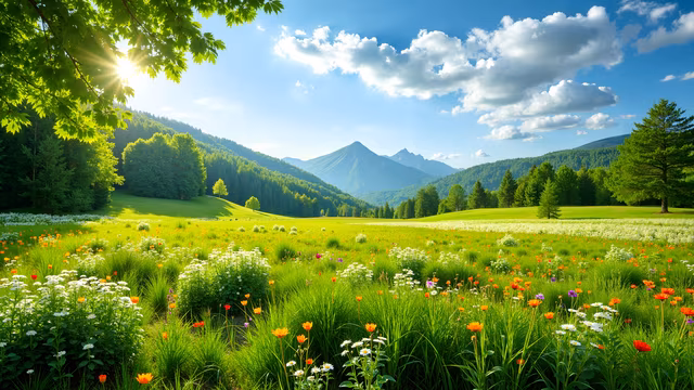 Summer Meadow Illustration