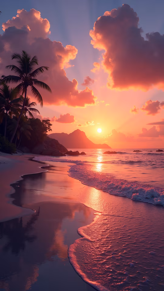Sunset Beach Illustration