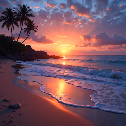 Sunset Beach Illustration