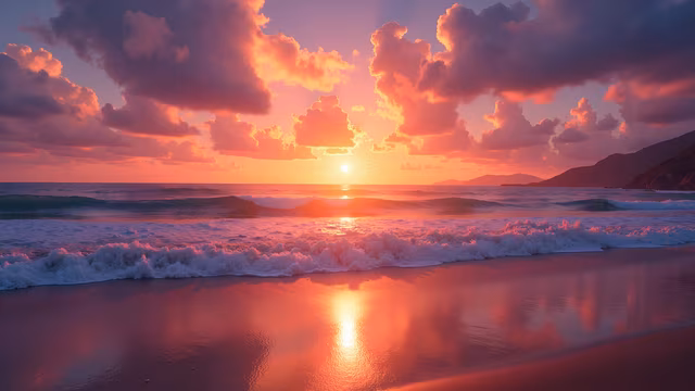 Sunset Beach Illustration