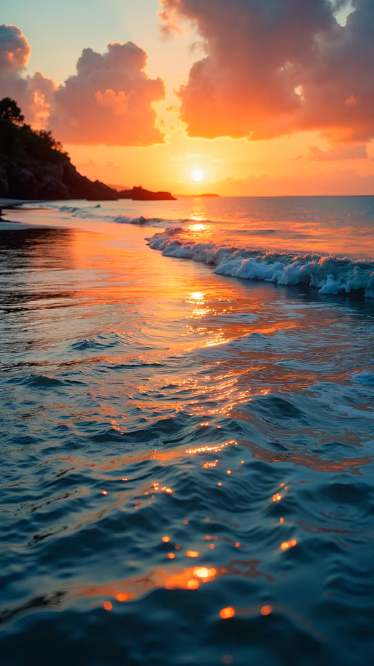 Sunset Ocean Illustration