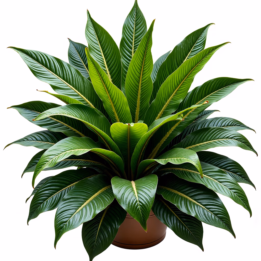 A detailed illustration of a tropical plant with glossy green leaves, emphasizing nature and freshness.