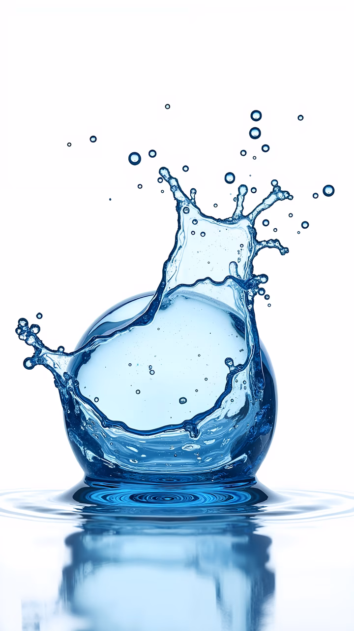 Dynamic water splash captured in real life, showcasing motion and clarity.