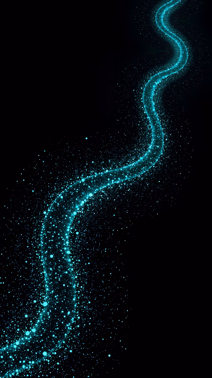 Mesmerizing teal vortex on a black background, abstract art