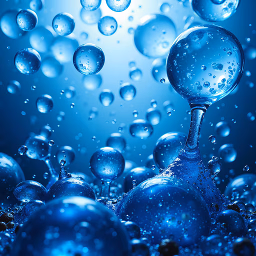 Blue Bubbles Illustration