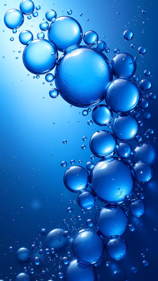Blue Bubbles Illustration