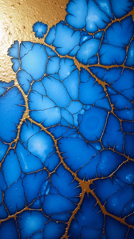 Blue Cracked Gold