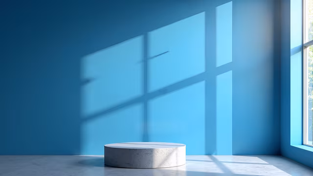 Blue Podium Illustration