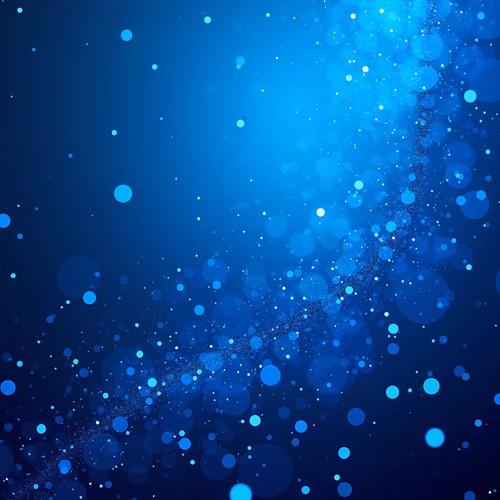 Mesmerizing abstract illustration with blue circles and dots, evoking tranquility and wonder.