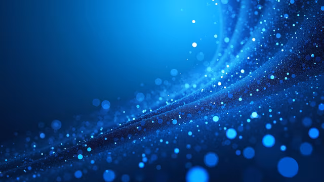 Blue Sparkling Waves Illustration