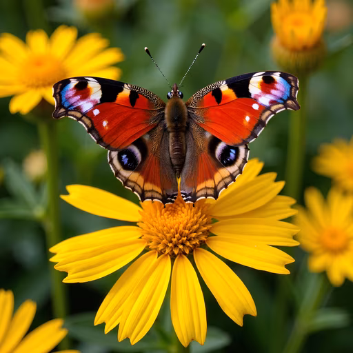 Butterfly on Yellow Flower