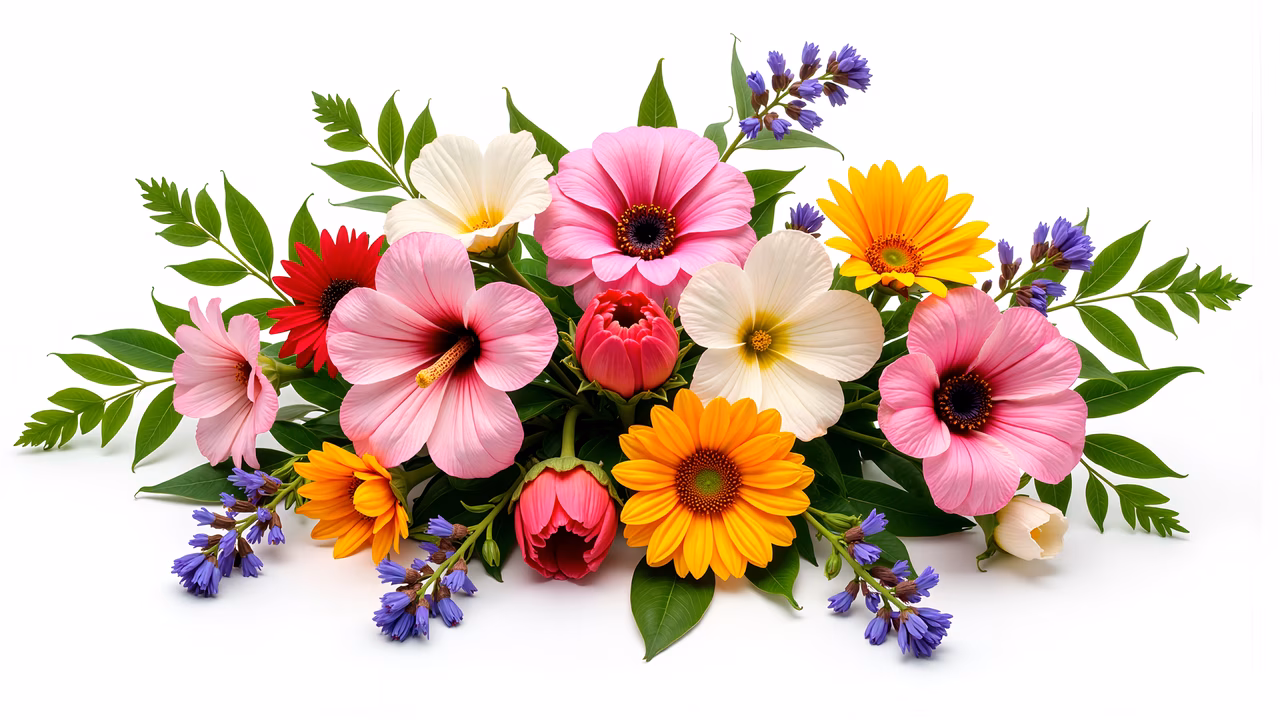 A colorful floral arrangement with various hues and greenery, perfect for springtime celebrations.