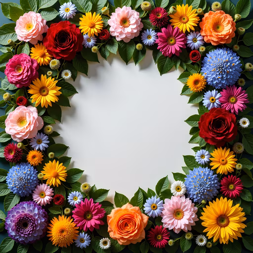 Colorful Flower Frame