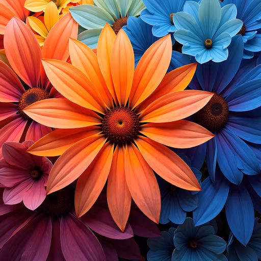 Colorful Flowers Illustration