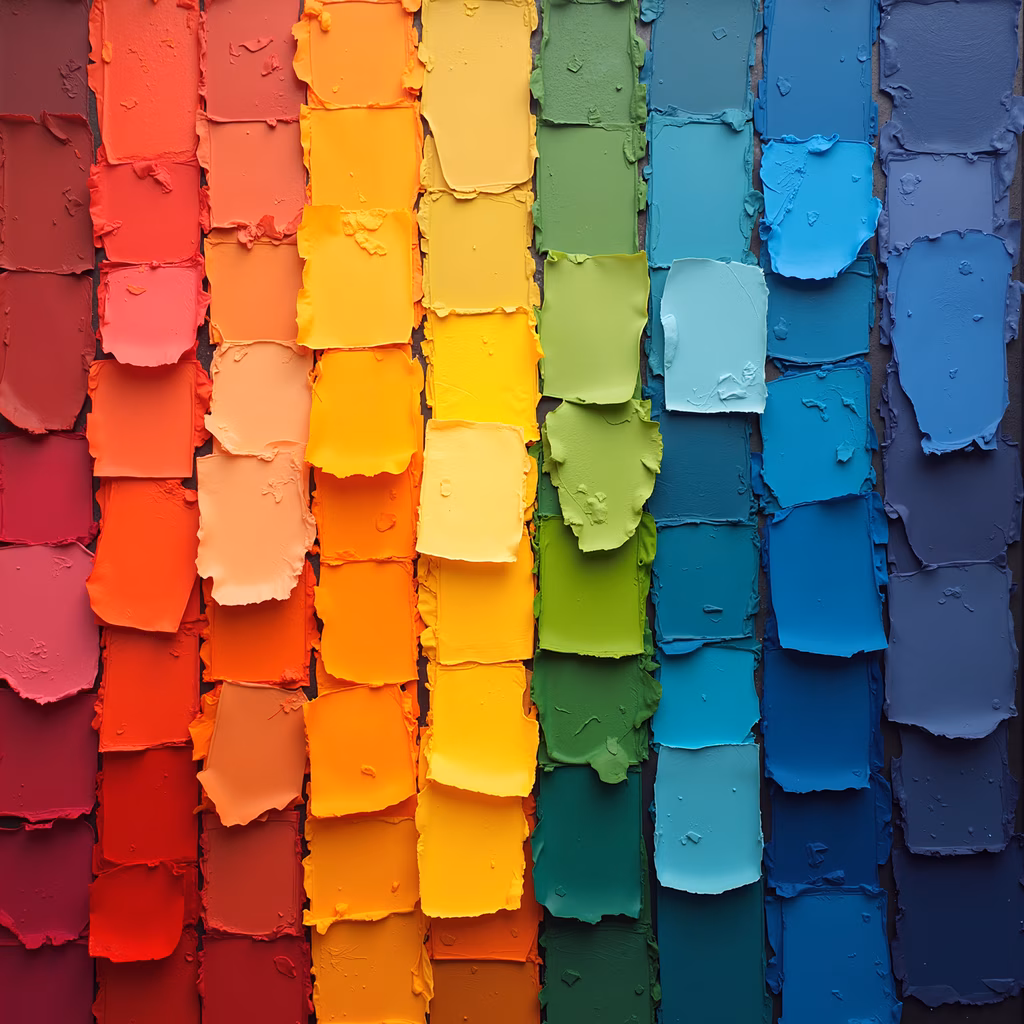 Vibrant, textured color palette illustration perfect for art and design projects.