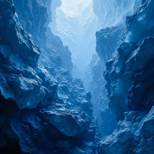 Deep Blue Cave Illustration