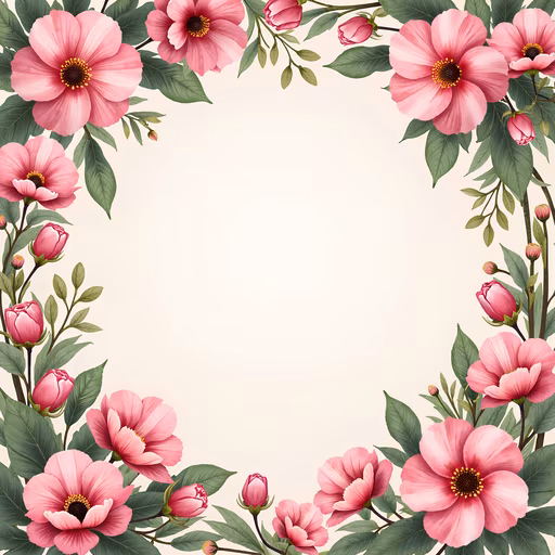 Floral Frame Illustration