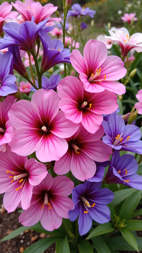 Floral Symphony: Pink and Purple Flowers