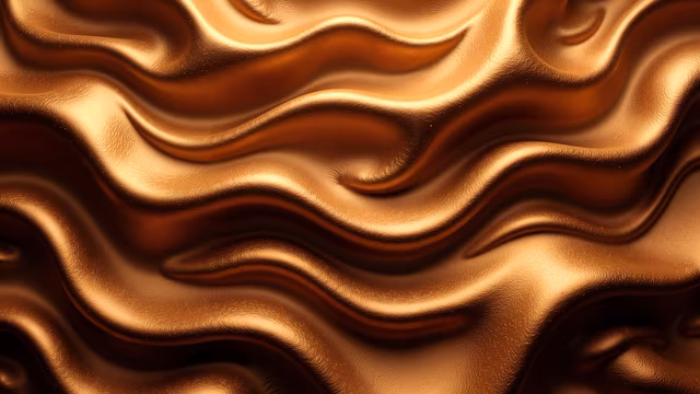 Gold Liquid Waves Illustration
