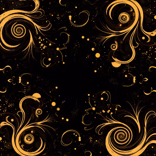 Golden Swirls on Black